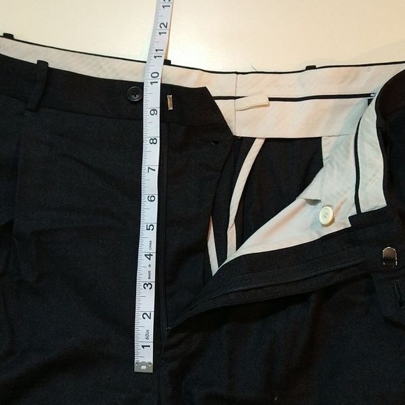 Gerald Austin Black Cuffed Pleated Wool Slacks - Picture 10 of 14